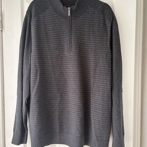 Tommy Bahama Charcoal Zip-Up Sweater